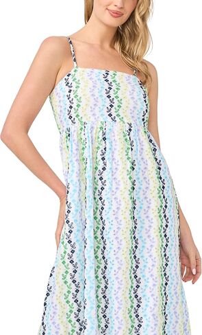 CeCe Women's Sleeveless Spaghetti Strap Square Neck Midi Dress in Kuwait
