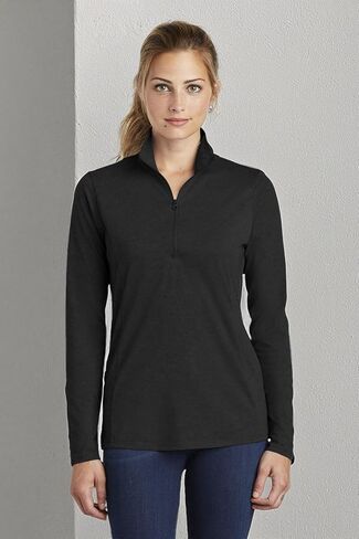 SPORT-TEK Women's PosiCharge Tri-Blend Wicking Quarter Zip Pullover | Lightweight & Breathable Quarter Zip Jacket in Kuwait