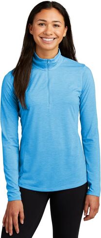 SPORT-TEK Women's PosiCharge Tri-Blend Wicking Quarter Zip Pullover | Lightweight & Breathable Quarter Zip Jacket in Kuwait