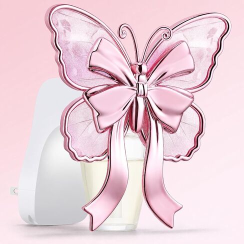 Hohean Wall Fragrance Plug in with Night Light, Compatible with Bath & Body Works Wallflowers Refills, ETL Certified, Purple Butterfly Floral Design, Essential Oil Scent Diffuser for Home, Office in Saudi Arabia