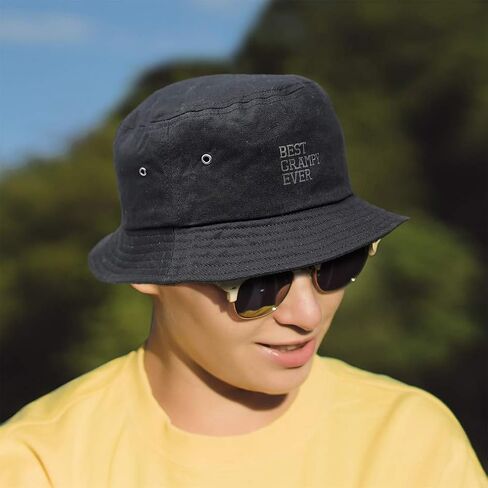 Bucket Apparel Hat Best Grampy Ever Grandpa Embroidery Hats for Men & Women in Kuwait