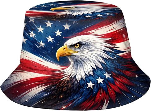 American Flag Bucket Hat Patriotic Fisherman Hat for Men Women 4th of July Independence Day in Saudi Arabia