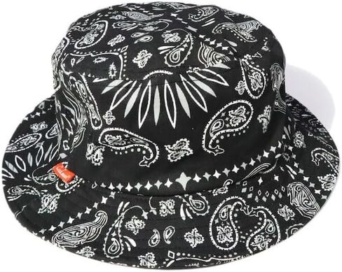 COOKMAN Bucket Hat - Paisley Black, Lightweight Cotton Hat for Everyday Wear, Comfortable Workwear and Street Style Hat in Kuwait