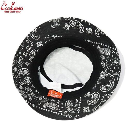 COOKMAN Bucket Hat - Paisley Black, Lightweight Cotton Hat for Everyday Wear, Comfortable Workwear and Street Style Hat in Kuwait