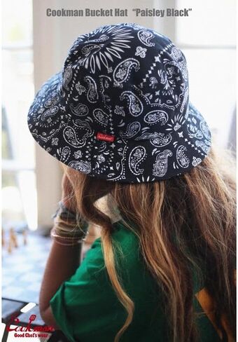 COOKMAN Bucket Hat - Paisley Black, Lightweight Cotton Hat for Everyday Wear, Comfortable Workwear and Street Style Hat in Kuwait