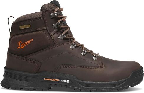 Danner Crafter 6" Waterproof Work Boots for Men - Nubuck Leather with Breathable Dry Barrier, DCS Footbed, and Traction Heel Outsole, EH Rated in Kuwait