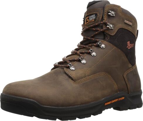 Danner Crafter 6" Waterproof Work Boots for Men - Nubuck Leather with Breathable Dry Barrier, DCS Footbed, and Traction Heel Outsole, EH Rated in Kuwait