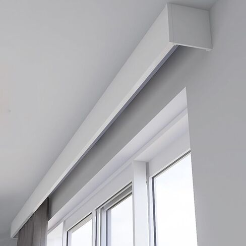 Ceiling Mount Curtain Pelmet Box with Hidden Track, 280cm (9.2ft) Decorative Panel for Wall or Ceiling, Stylish Curtain Rail System for Modern Interiors in Kuwait