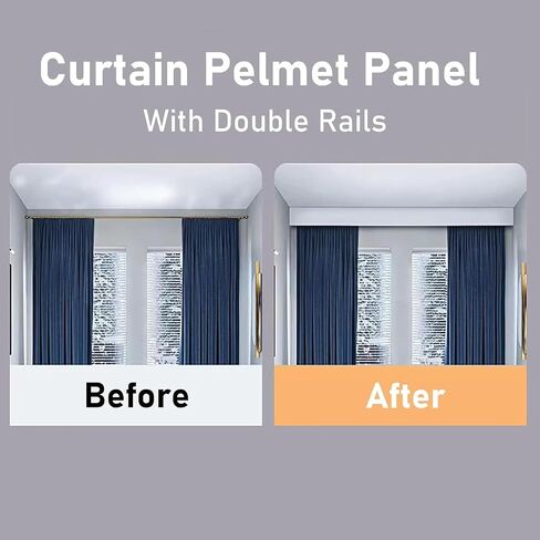 Heavy Duty 3-in-1 Aluminum Curtain Track Box for Windows – Double Tracks for Ceiling & Wall Mount, Ideal for Living Room & Bedroom, 4.4m (14.4ft), Stylish Wall-Mounted Design in Kuwait