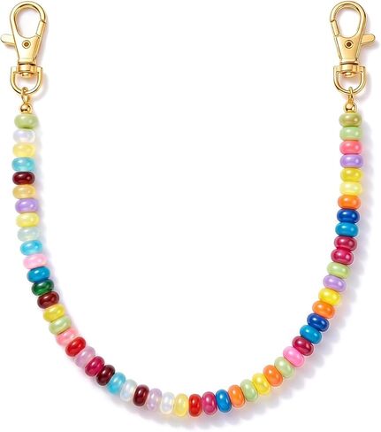 Angyape Beaded Bag Charm Chain for Handbags Dopamine Purse Chain Colorful Bead Keychain Summer Accessories Gifts for Women in Kuwait