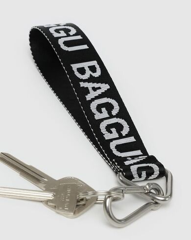BAGGU Logo Keychain - Black and White in Kuwait