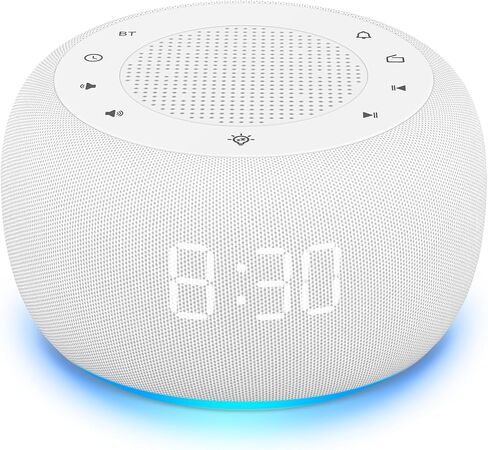 BUFFBEE Alarm Clock Radio with Rechargeable Battery, Bluetooth Speaker and Night Light — Compact All-in-One Design for Bedrooms, Wake Up Gently with Natural Sounds in Kuwait