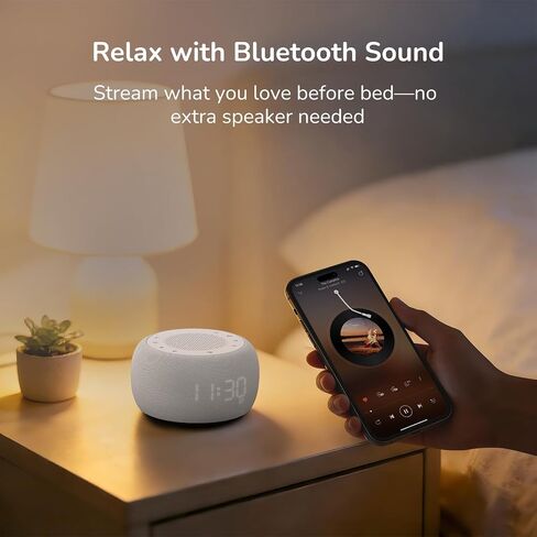 BUFFBEE Alarm Clock Radio with Rechargeable Battery, Bluetooth Speaker and Night Light — Compact All-in-One Design for Bedrooms, Wake Up Gently with Natural Sounds in Kuwait