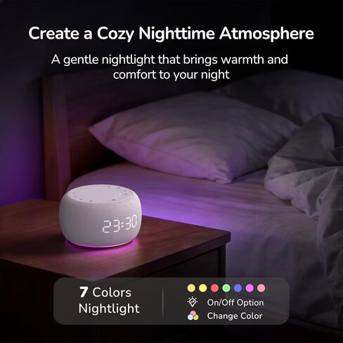 BUFFBEE Alarm Clock Radio with Rechargeable Battery, Bluetooth Speaker and Night Light — Compact All-in-One Design for Bedrooms, Wake Up Gently with Natural Sounds in Kuwait