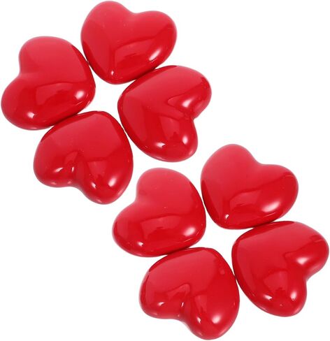 Gadpiparty Heart Shaped Ceramic Drawer Knobs 8pcs Red Dresser Pull Handles for Bedroom Room Decorative Cabinet Furniture Hardware in Kuwait