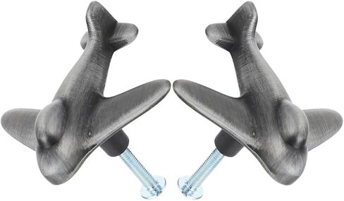 FAVOMOTO Airplane Zinc Alloy Drawer Pulls and Knobs for Room Nursery Cabinet Handles, Black Brushed Finish, 2pcs Furniture Hardware for Wardrobe Dresser Drawer in Kuwait