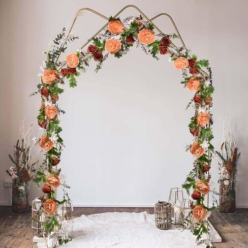 2 Pack Artificial Peony Flower Garland - 6ft Silk Peony Garland Flowers Vine White Peony Silk Flowers for Wedding Arch Party Table Decoration (White) in Kuwait