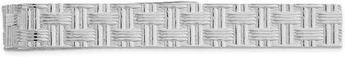 Solid 925 Sterling Silver Men's Tie Bar - 50mm x 7mm in Kuwait