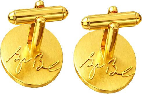 George W. Bush Presidential Cufflinks 24K Gold Plated, Presidential Seal Eagle Cuff Links for Men, USA President Collectible, Executive Formal Wedding Business Luxury Jewelry Gift for Him Souvenir - Gift-Ready Set in Saudi Arabia