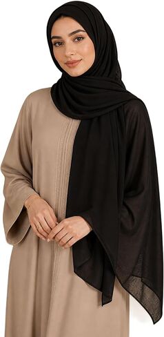 MiaoChioce Extra Large Viscose Hijab Scarf for Women - Premium Double-Stitched Soft Breathable Head Wrap - Maxi Modest Shawl in Saudi Arabia