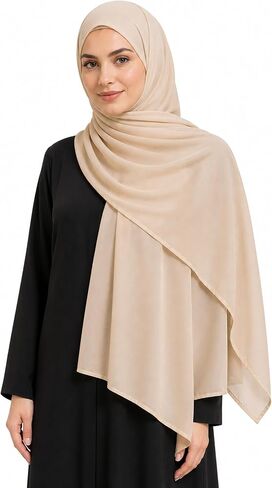 MiaoChioce Extra Large Viscose Hijab Scarf for Women - Premium Double-Stitched Soft Breathable Head Wrap - Maxi Modest Shawl in Saudi Arabia