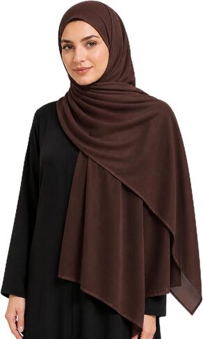MiaoChioce Extra Large Viscose Hijab Scarf for Women - Premium Double-Stitched Soft Breathable Head Wrap - Maxi Modest Shawl in Saudi Arabia