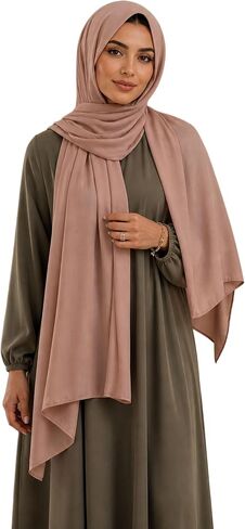 MiaoChioce Extra Large Viscose Hijab Scarf for Women - Premium Double-Stitched Soft Breathable Head Wrap - Maxi Modest Shawl in Saudi Arabia