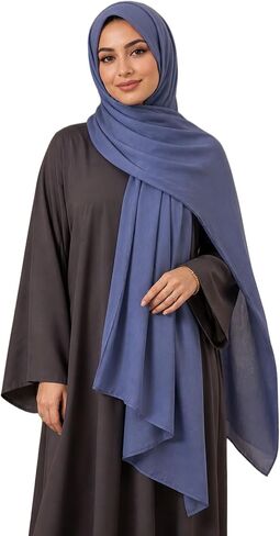 MiaoChioce Extra Large Viscose Hijab Scarf for Women - Premium Double-Stitched Soft Breathable Head Wrap - Maxi Modest Shawl in Saudi Arabia