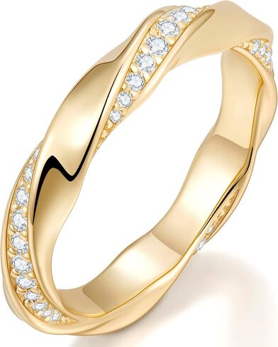 TIMELESSTAR Ideal Gifts Gold Rings for Women Hypoallergenic|Premium Moissanite|D Color VVS1 Clarity 3EX Cut|14K Gold Plated 925 Sterling Silver Non Tarnish in Saudi Arabia
