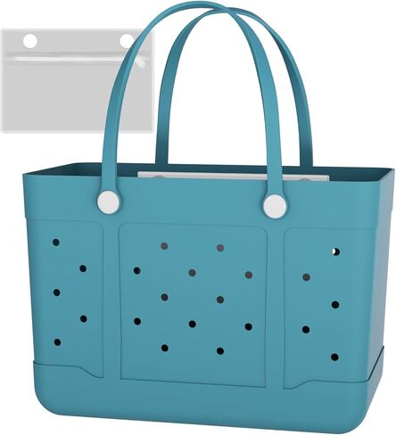 Extra Large Rubber Beach Tote, Waterproof Travel Tote Bag for Womens, X-L Rubber Handbag, Beach Bags Waterproof Sandproof in Saudi Arabia