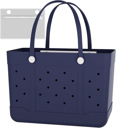 Extra Large Rubber Beach Tote, Waterproof Travel Tote Bag for Womens, X-L Rubber Handbag, Beach Bags Waterproof Sandproof in Saudi Arabia