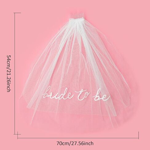 Bride to be" Wedding Fan & Veil Set – 13-Inch Clacking Folding Fan with 20-Inch Embroidered Veil, Elegant Bridal Accessories for Ceremony, Bridal Shower Photos & Bachelorette Party Favors in Saudi Arabia