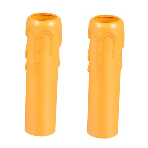 Mikikit 20Pcs Lightweight Tear Pattern Candle Sleeves Plastic Candle Socket Covers for Chandelier Decoration Heat Resistant Candle Casings Φxmm for Wall Lamps in Kuwait