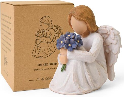 Forget Me Not Angel Figurines Statue, Miscarriage Gifts for Mothers, Sympathy Gifts for Loss of Loved One, Sculpted Hand-Painted Statue for Memorial, Funeral Comfort, Emotional Support and Healing in Saudi Arabia