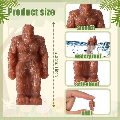 Novabright 80 Pcs Mini Bigfoot Figurine Bulk Resin Miniature Sasquatch Gift to Hide Tiny Bigfoot Resin Statues Mini Sasquatch Ornaments Xmas Table Centerpieces for Table Tiered Tray Decor in Kuwait