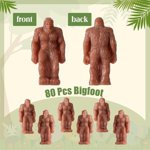 Novabright 80 Pcs Mini Bigfoot Figurine Bulk Resin Miniature Sasquatch Gift to Hide Tiny Bigfoot Resin Statues Mini Sasquatch Ornaments Xmas Table Centerpieces for Table Tiered Tray Decor in Kuwait