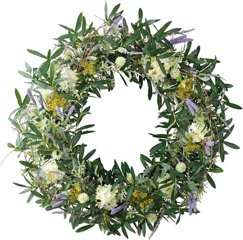 Balsam Hill French Market Spring & Summer Wreath - 22" Premium Floral Door Wreath for Indoor or Covered Outdoor Display in Saudi Arabia