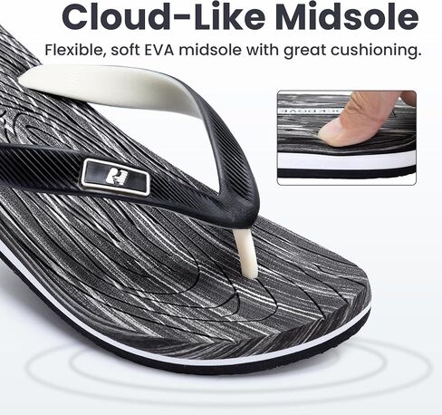 RockDove Men’s Grain Two-Tone Flip Flops with EVA Footbed Casual Indoor Outdoor Beach Thong Sandal in Saudi Arabia