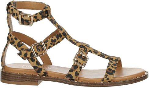 Michael By Michael Shannon Caleigh - Women's Casual Open Toe Gladiator Flat Sandals Leopard, Size 9.0 Medium Width in Saudi Arabia