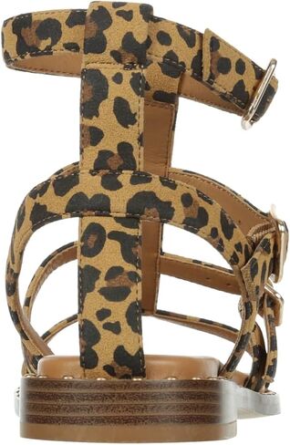 Michael By Michael Shannon Caleigh - Women's Casual Open Toe Gladiator Flat Sandals Leopard, Size 9.0 Medium Width in Saudi Arabia