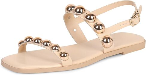 Dsevht Strappy Flat Sandals for Women Comfortable Open Square Toe Sandals Dressy Beach Thong Flip Flop Slides Sandals in Saudi Arabia