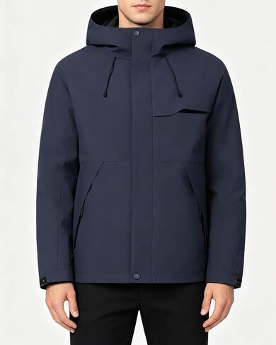Men's Lightweight Windbreaker Outdoor Waterproof Jacket with Outdoor Soft Shell Hooded Mens Jackets for Hiking Travel in Kuwait