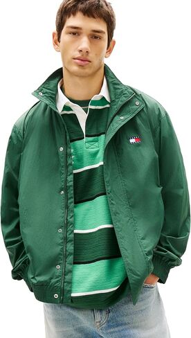 Tommy Jeans Men's Lightweight Essential Windbreaker Jacket With Embroidered Back Flag Logo in Saudi Arabia