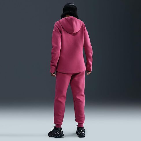 بنطال رياضي Nike Sportswear Tech Fleece للسيدات متوسط ​​الارتفاع (البنجر الحلو/أسود) in Kuwait