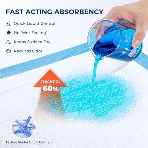 50 Pack Super Absorbent Disposable Underpads - XXL (30" x 36") Leakproof Bed Pads | Quick-Dry, Ultra Thick for Heavy Incontinence | Chux Pads for Adults, Seniors, Kids, Baby & Pets in Saudi Arabia