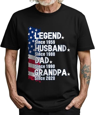 Custom Legend Husband Dad Grandpa Shirts Personalized Fathers Day T Shirts Customized First Time Dad Tee Gifts for Daddy Papa in Kuwait