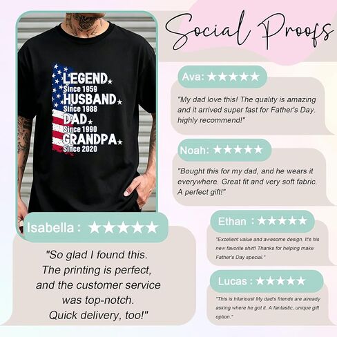 Custom Legend Husband Dad Grandpa Shirts Personalized Fathers Day T Shirts Customized First Time Dad Tee Gifts for Daddy Papa in Kuwait