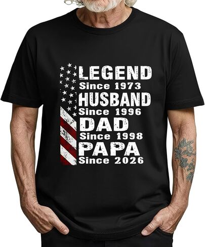 Custom Legend Husband Dad Grandpa Shirts Personalized Fathers Day T Shirts Customized First Time Dad Tee Gifts for Daddy Papa in Kuwait