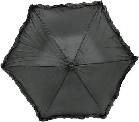 Mardi Gras Spot Black Umbrella with Ruffle 14.5" (Each) in Saudi Arabia