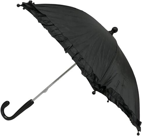 Mardi Gras Spot Black Umbrella with Ruffle 14.5" (Each) in Saudi Arabia
